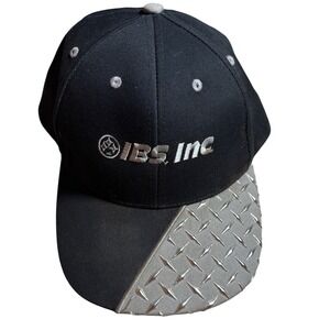 IBS Inc Cap America Hat Mens Black Diamond Plate Brim Adjustable Baseball Cap